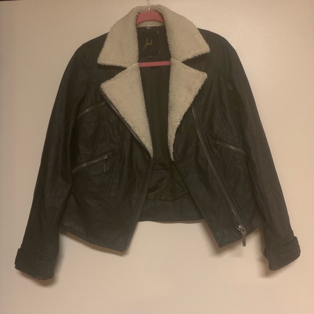 Jack Fur Lined Black Leather Jacket